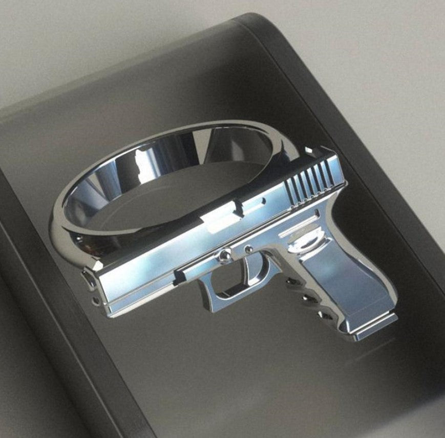 Unisex Gun Ring - Providence silver gold jewelry usa