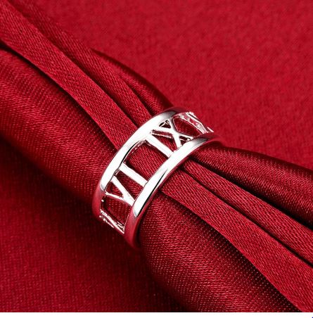 Popular Roman numeral 925 sterling silver ring - Providence silver gold jewelry usa