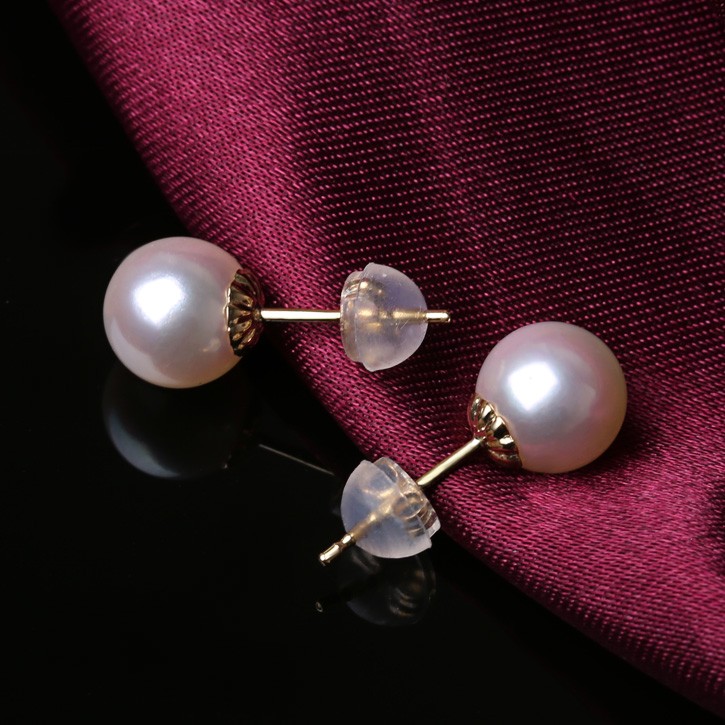 14K Akoya south sea pearl Stud earring - Providence silver gold jewelry usa