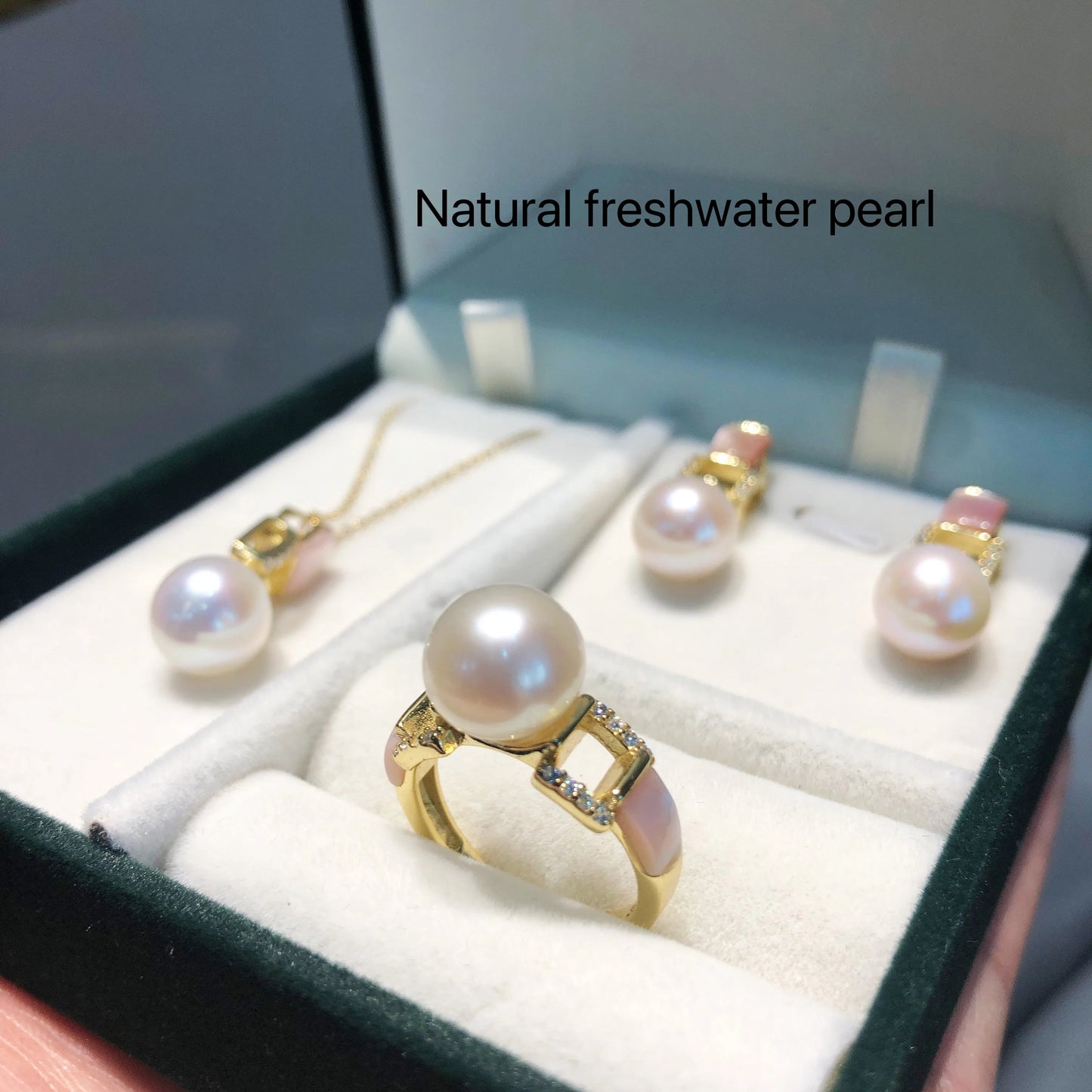 Wholesale pearl necklace, earring, ring, or set for Christmas