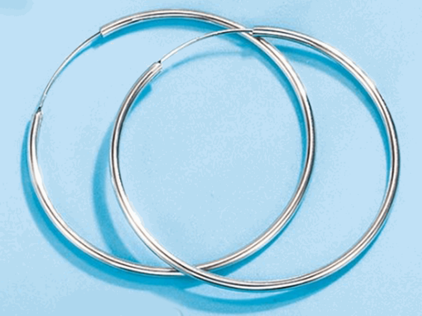 Popular 4 size endless hoop in 100% sterling silver - Providence silver gold jewelry usa
