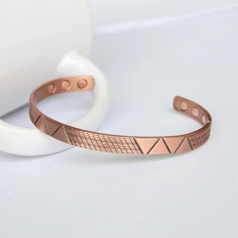 Wholesale Fashion Jewelry Magnetic Copper Bracelet Rose Gold (Copy)