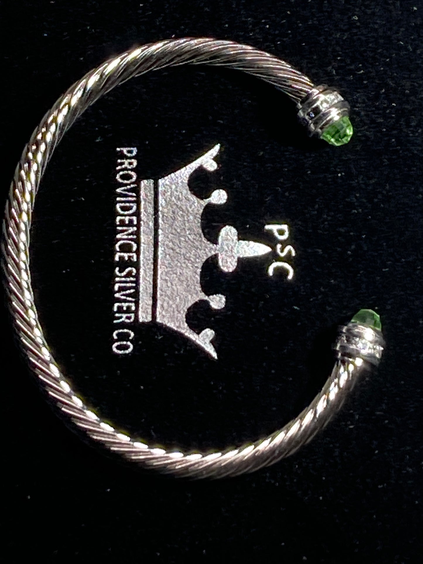 Designer bracelet by RJG sterling twisted wire w stones and pearls