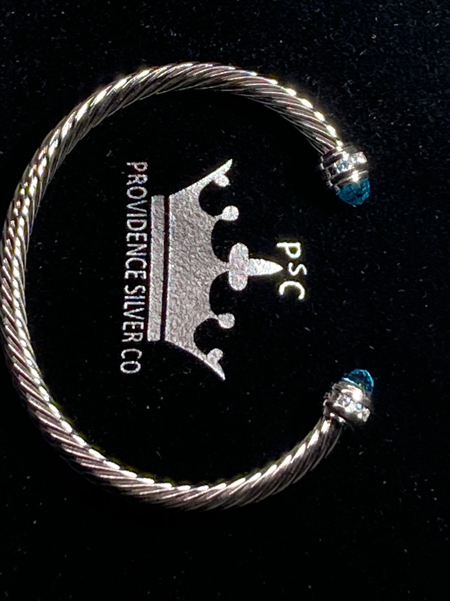 Designer bracelet by RJG sterling twisted wire w stones and pearls