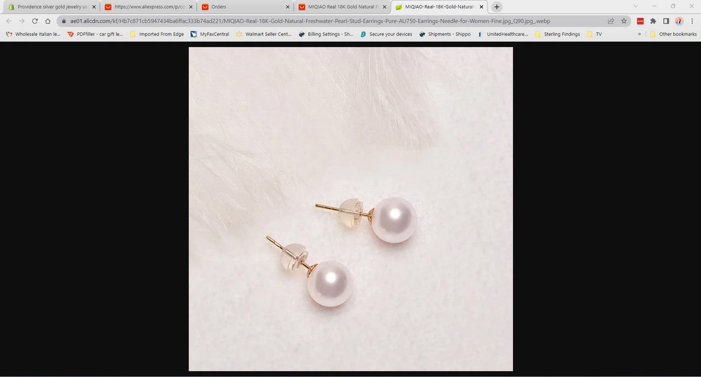 SPECIAL -3 PAIR OF 18k SOLID GOLD EARRINGS IN GIFT BOX