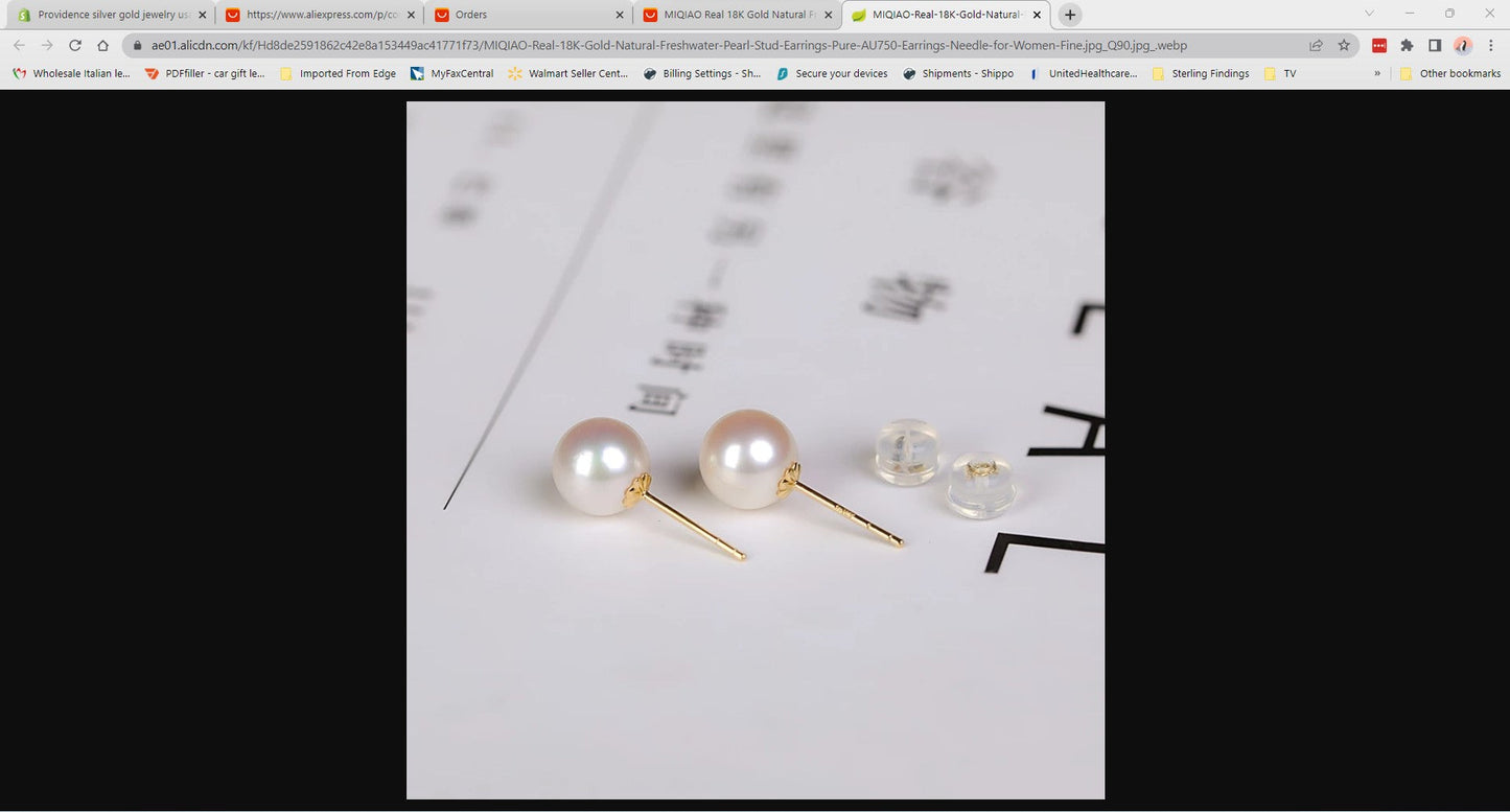 SPECIAL -3 PAIR OF 18k SOLID GOLD EARRINGS IN GIFT BOX