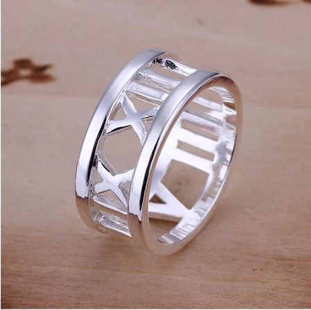 Popular Roman numeral 925 sterling silver ring - Providence silver gold jewelry usa