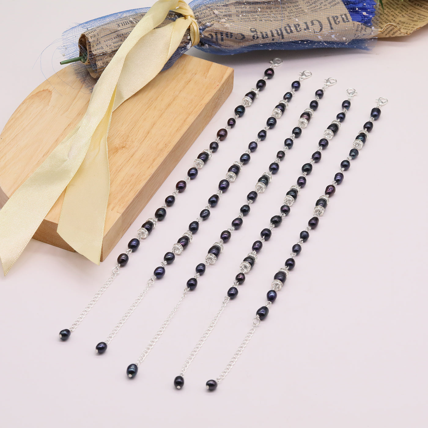 Elegant Purple Natural Freshwater Pearl Bracelet 100% handmade Freshwater Pearl bracelet Fashion jewelry gift, unisex freshwater pearl bracelet, perfect for  Valentine's Day 【NK-SL2501purple-03】