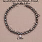 Exquisite Fresh Water Pearl with Zircon Necklace Earrings Bracelet Anklet Four piece Set  ideal for Christmas, Valentine's Day and Thanksgiving gifts, suitable for everyday, wedding and birthday[NK-XL2501-silver-01]