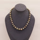 Elegant 10-11mm  Freshwater Pearl necklace Handmade 17.7 inch long necklace with unique silver plated buckle Delicate Valentine's Day gift, suitable for everyday, party wearing men and women brown freshwater pearl necklace[XL-2501Golden-01]