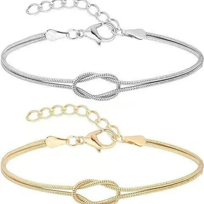 Hot Sale Infinity-Love know unisex bracelet gold-silver and mixed