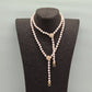 Elegant 7-8cm round real white natural pearl necklace with floral clasp and retractable chain - Ladies versatile fashion necklace for everyday wear and special occasions, ideal gift for  loved ones and mothers, with gift box[XL-2501White-01]