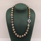 Elegant 10-11mm  Freshwater Pearl necklace Handmade 17.7 inch long necklace with unique silver plated buckle Delicate Valentine's Day gift, suitable for everyday, party wearing men and women brown freshwater pearl necklace[XL-2501Golden-01]