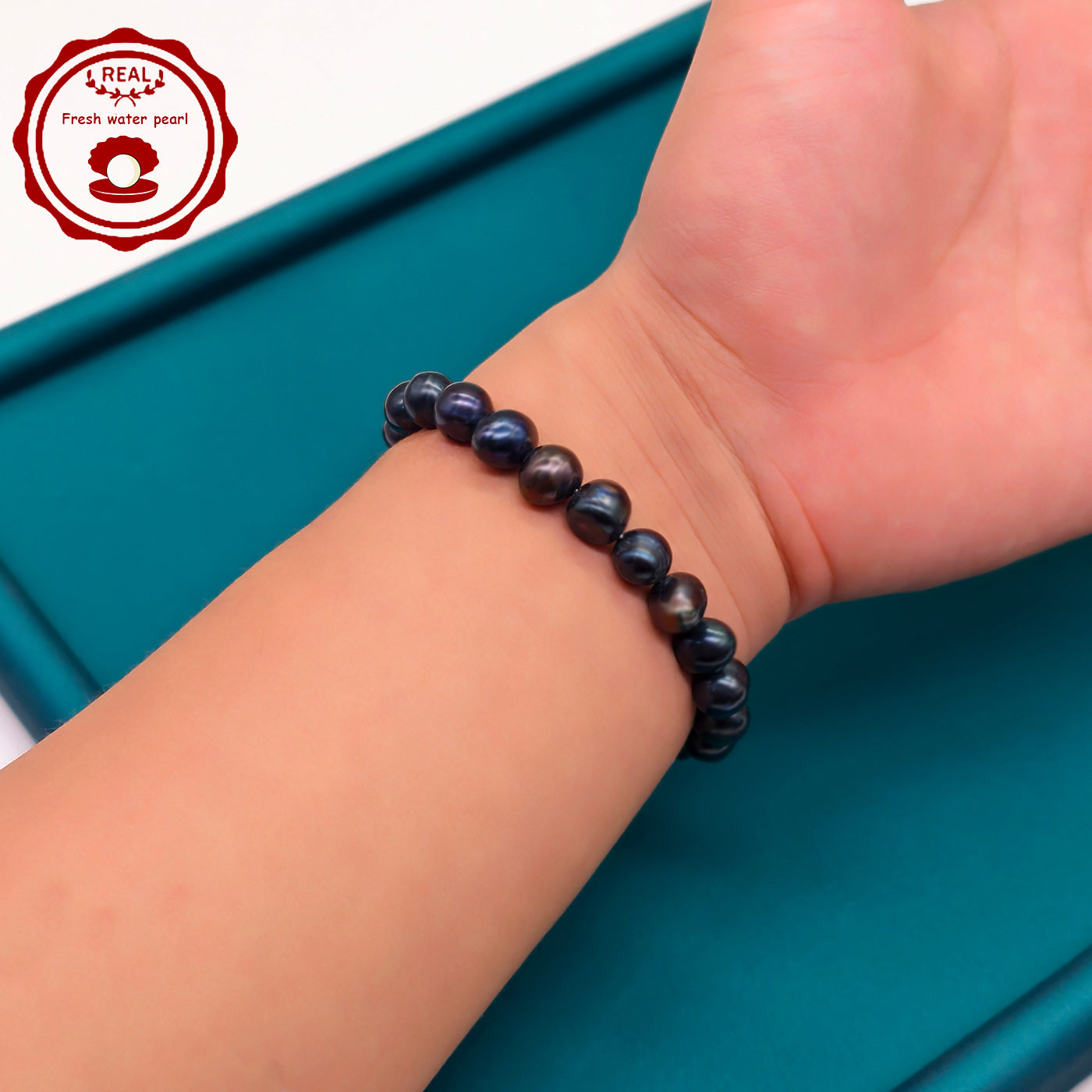 An elegant natural freshwater pearl bracelet 100% handmade black purple natural freshwater Pearl bracelet suitable for everyday wear party wear, ideal  Valentine's Day gift【NK-SL2501Purple-01】