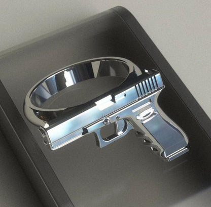 Unisex Gun Ring - Providence silver gold jewelry usa