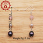 1 pair of stylish 925 silver and Fresh Water Pearl earrings Elegant fresh water pearl pendant earrings, ideal for Christmas and Valentine's Day holiday gifts, perfect for everyday, wedding, birthday party, anniversary earrings