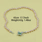 Exquisite 100% handmade freshwater pearl necklace for men and women with green butterfly set with diamond buckle luxury freshwater pearl jewelry for men and women, suitable for everyday, wedding, Christmas and Valentine's Day wear【NK-XL2501Pink-02】