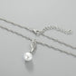 Promotional pearl and cz stone necklace and earrings gold or silver finish
