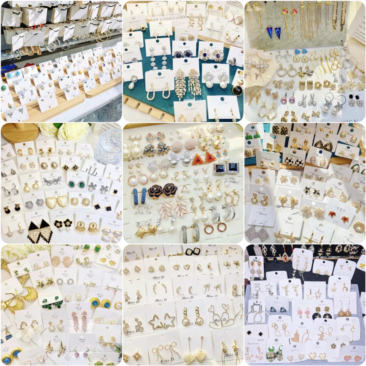 Sterling Silver post earring assortment as low as $1.25 per pair.