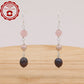 1 pair of stylish 925 silver and Fresh Water Pearl earrings Elegant fresh water pearl pendant earrings, ideal for Christmas and Valentine's Day holiday gifts, perfect for everyday, wedding, birthday party, anniversary earrings