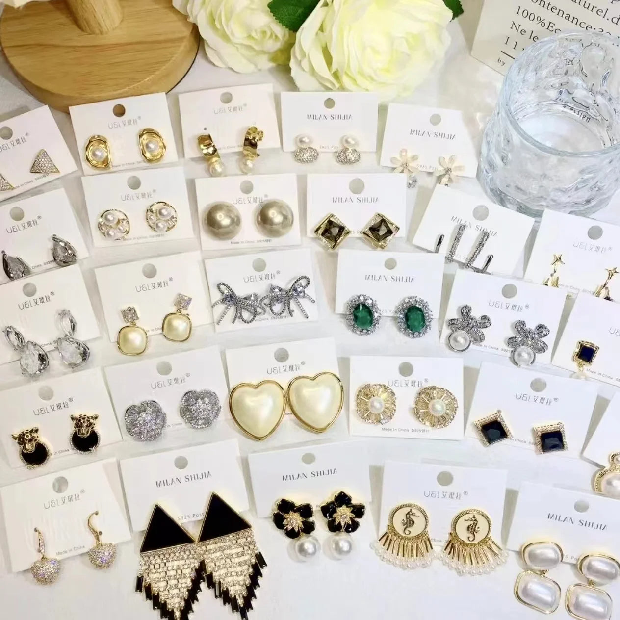 Sterling Silver post earring assortment as low as $1.25 per pair.