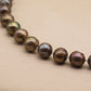 Elegant 10-11mm  Freshwater Pearl necklace Handmade 17.7 inch long necklace with unique silver plated buckle Delicate Valentine's Day gift, suitable for everyday, party wearing men and women brown freshwater pearl necklace[XL-2501Golden-01]