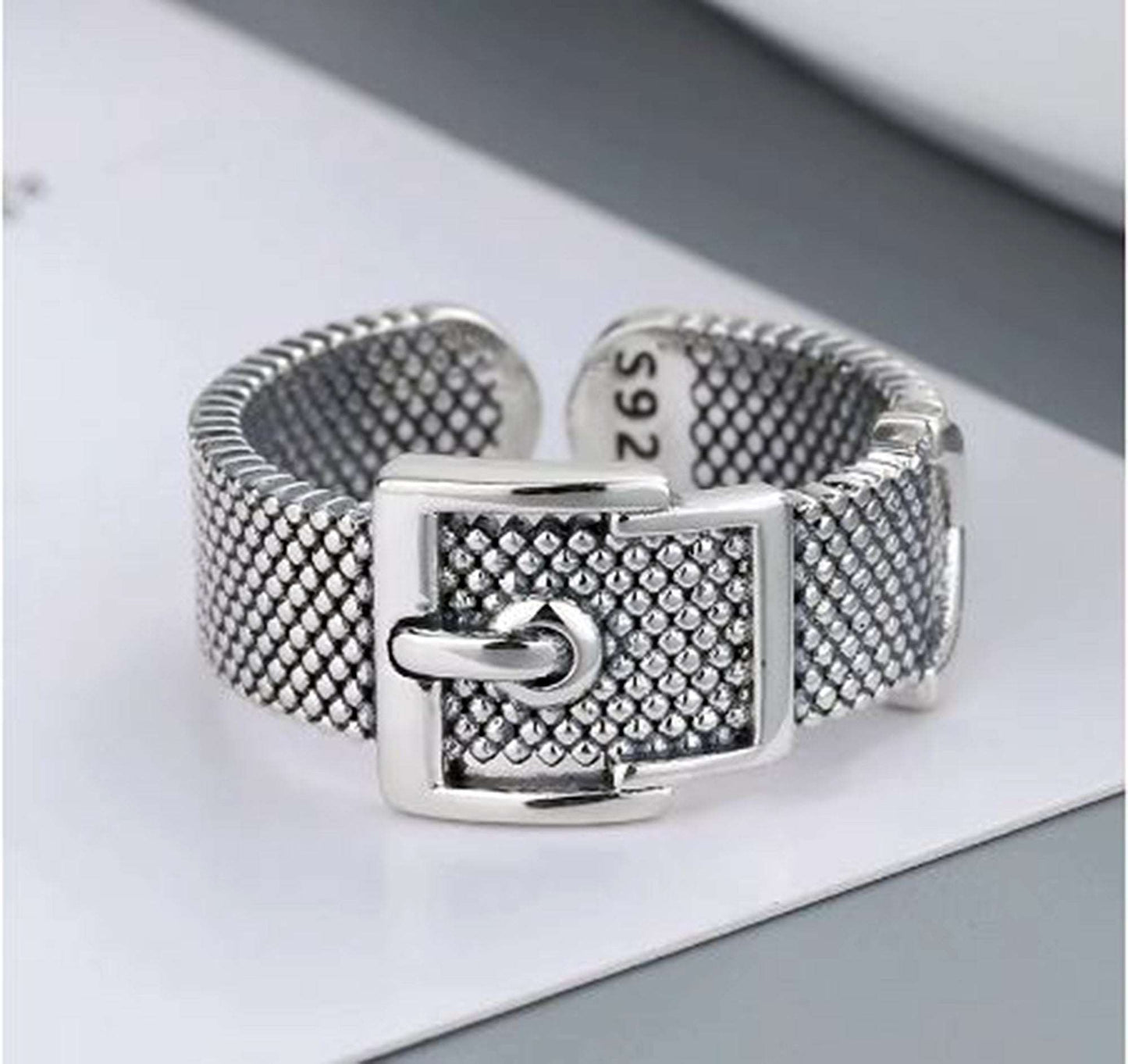 925 Silver vintage Buckle style ring - Providence silver gold jewelry usa