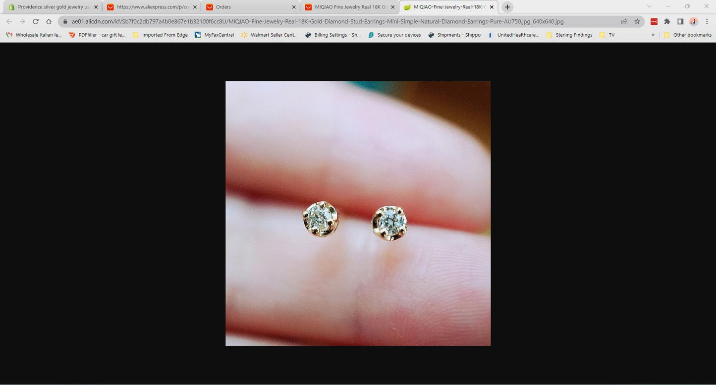 SPECIAL -3 PAIR OF 18k SOLID GOLD EARRINGS IN GIFT BOX
