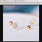 SPECIAL -3 PAIR OF 18k SOLID GOLD EARRINGS IN GIFT BOX