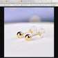 SPECIAL -3 PAIR OF 18k SOLID GOLD EARRINGS IN GIFT BOX