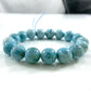 Natural Larimar Stone Beads Women Men Bracelet Round Blue