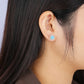 XYOP 925 sterling silver zircon jewelry gift vintage flowers natural precious Larimar pendant necklace female earrings