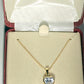 Sterling Silver heart shaped cz pendant gift boxed Vintage