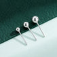 925 Steling Silver Jewelry Ball Stud Earrings For Women Fashion New XY0277
