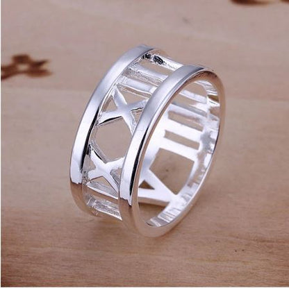 Popular Roman numeral 925 sterling silver ring - Providence silver gold jewelry usa