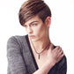 Unisex 17 inch leather necklace with 100% 925 silver bullet pendant - Providence silver gold jewelry usa