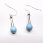 Handcrafted indian squash blossom and turquoise earring