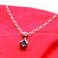 Sterling silver designer chain with genuine french amethyst stone - Providence silver gold jewelry usa